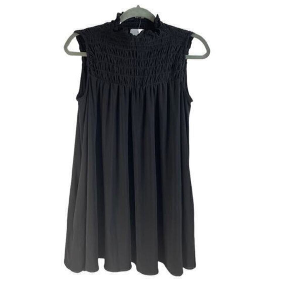 MSK Ruched Bodice Mini Dress/Tunic Black Medium NWT